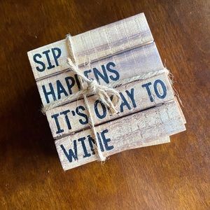 🍷 [Coasters] Sip Happens It’s Ok to Wine